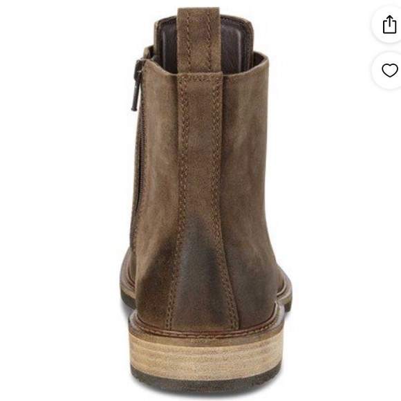 Ecco Kenton Leather Lace/Zip Up Factory Distressed Boots - Picture 3 of 9